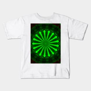Psychedelic green neon print. Sport design Kids T-Shirt